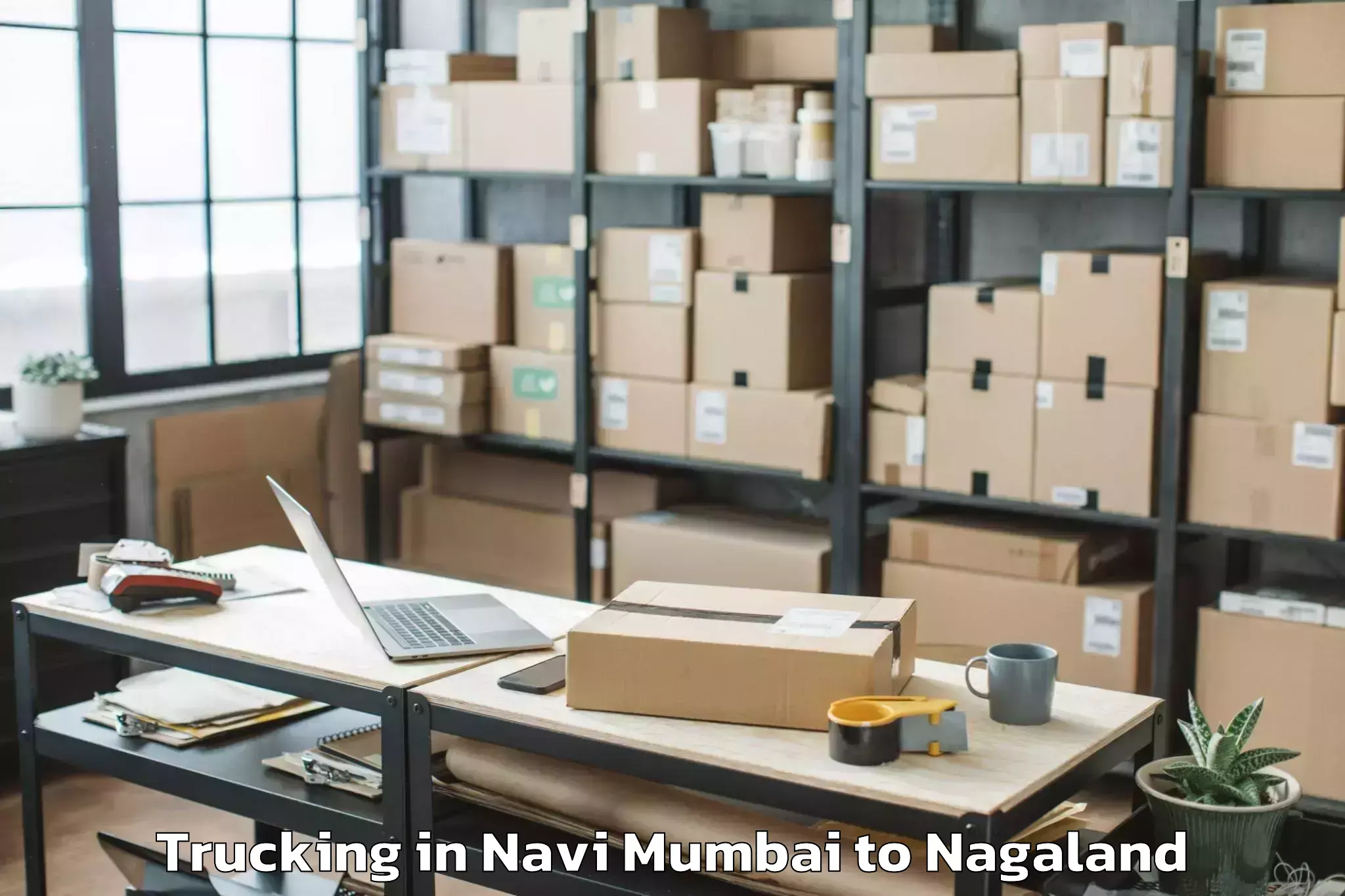 Top Navi Mumbai to Chozuba Trucking Available